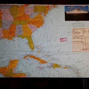 Carnival Cruise T.S.S. Mardi Gras Ship Bermuda Triangle Voyage Document